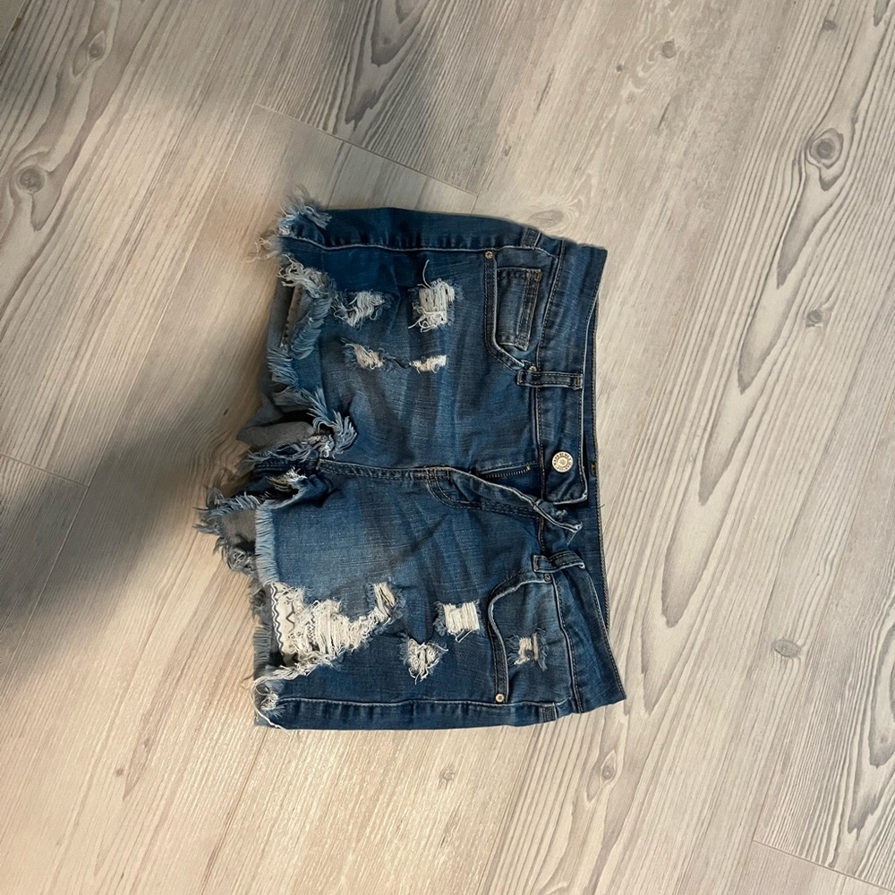 Wax jeans shorts